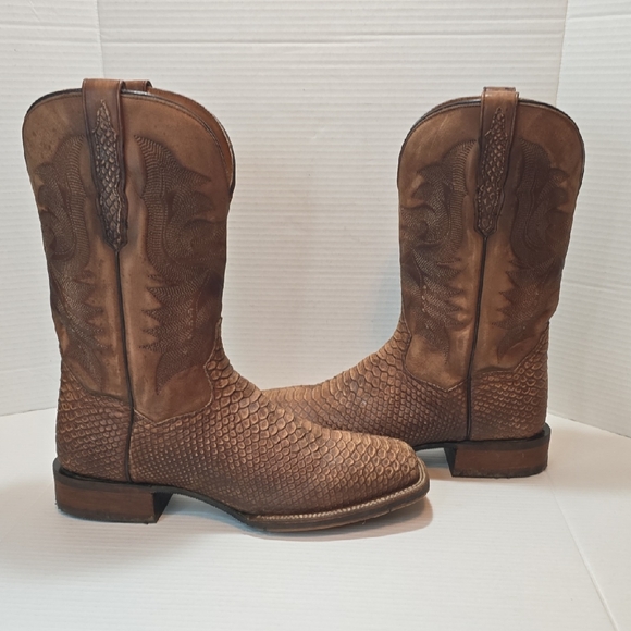 Dan Post KA 12" Leather Square Toe Mens Boots - Picture 1 of 10